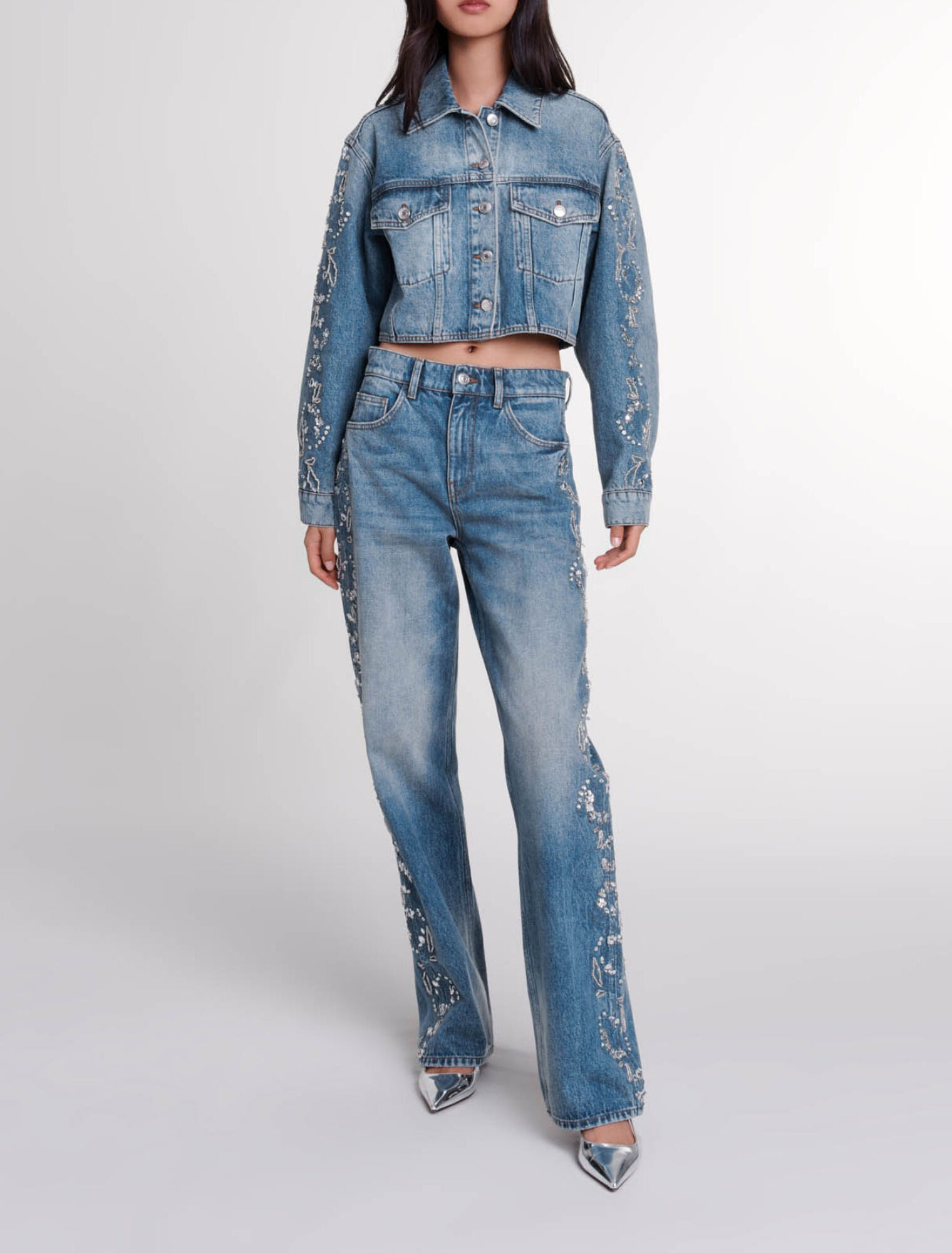 Chaqueta vaquera bordada 