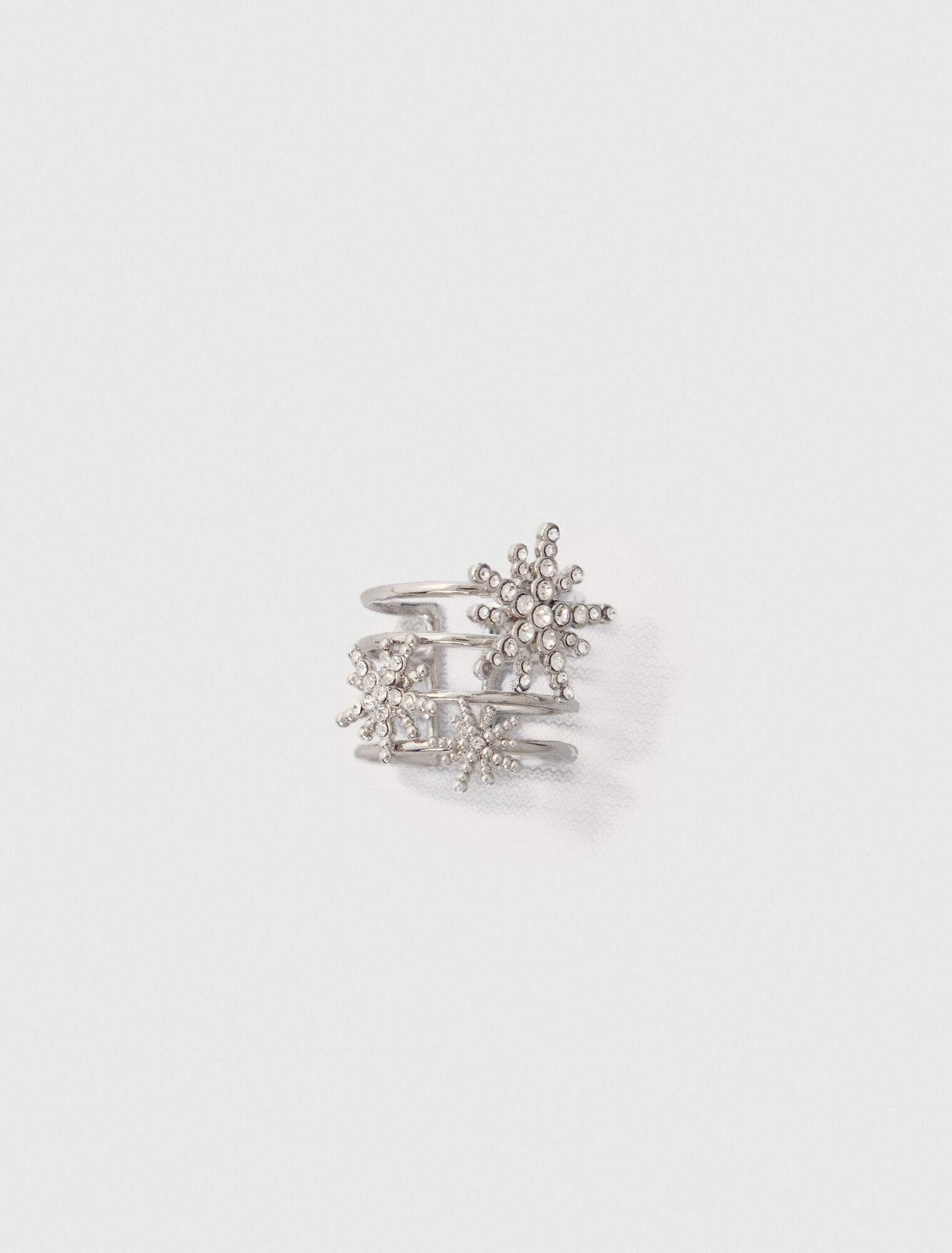 Anillo de bandas con estrellas de estrás