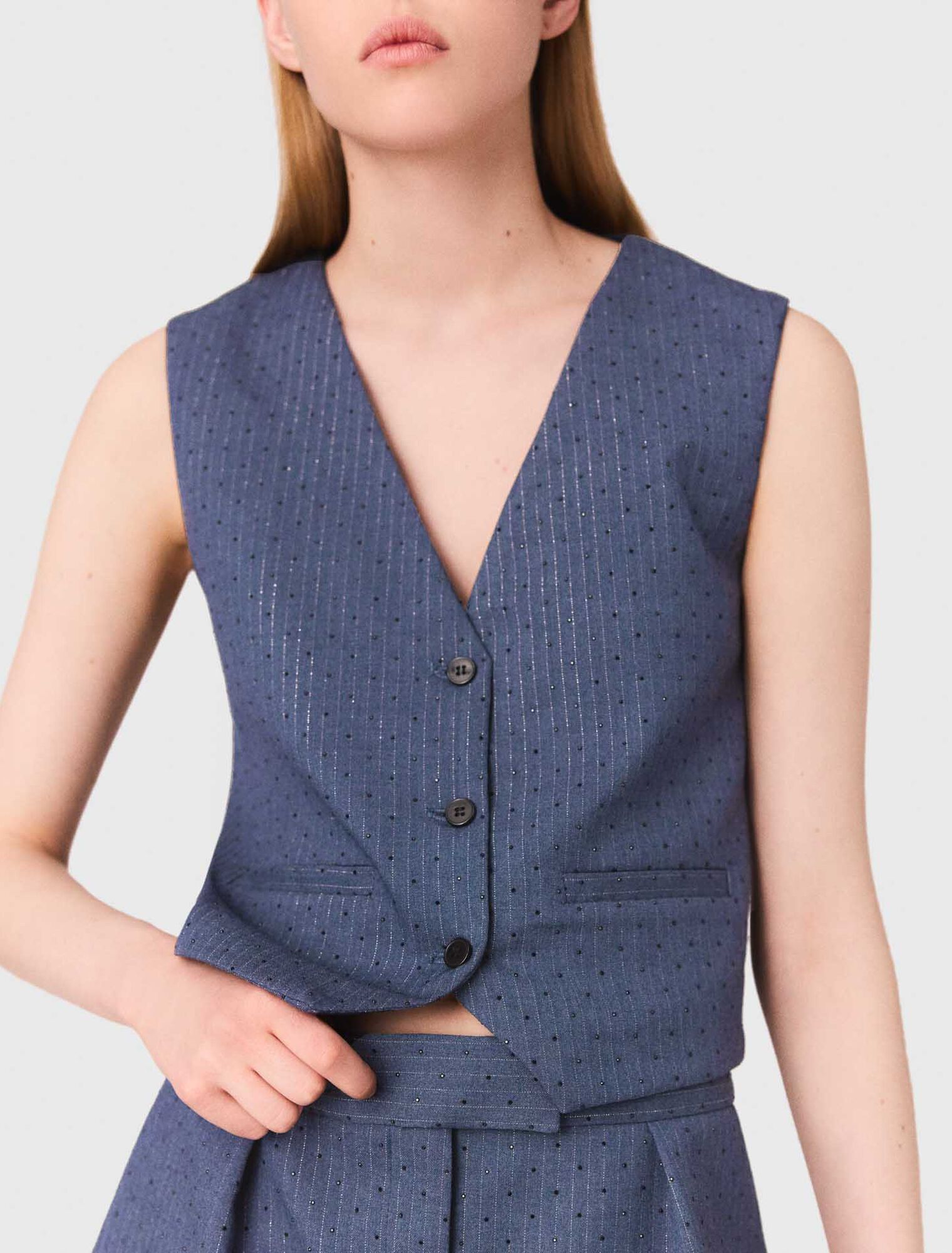 Chaqueta de traje con strass