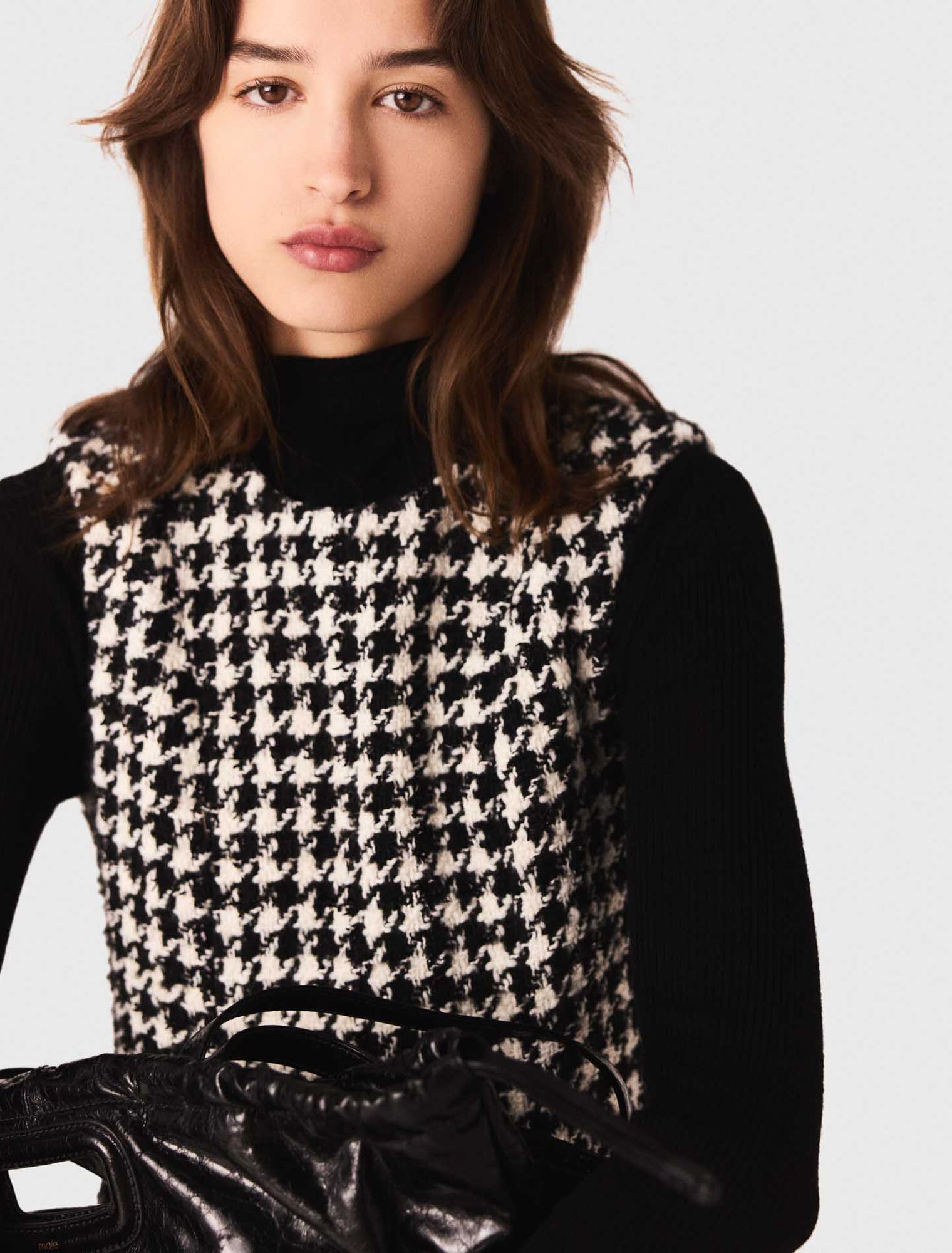 Vestido de tweed acampanado