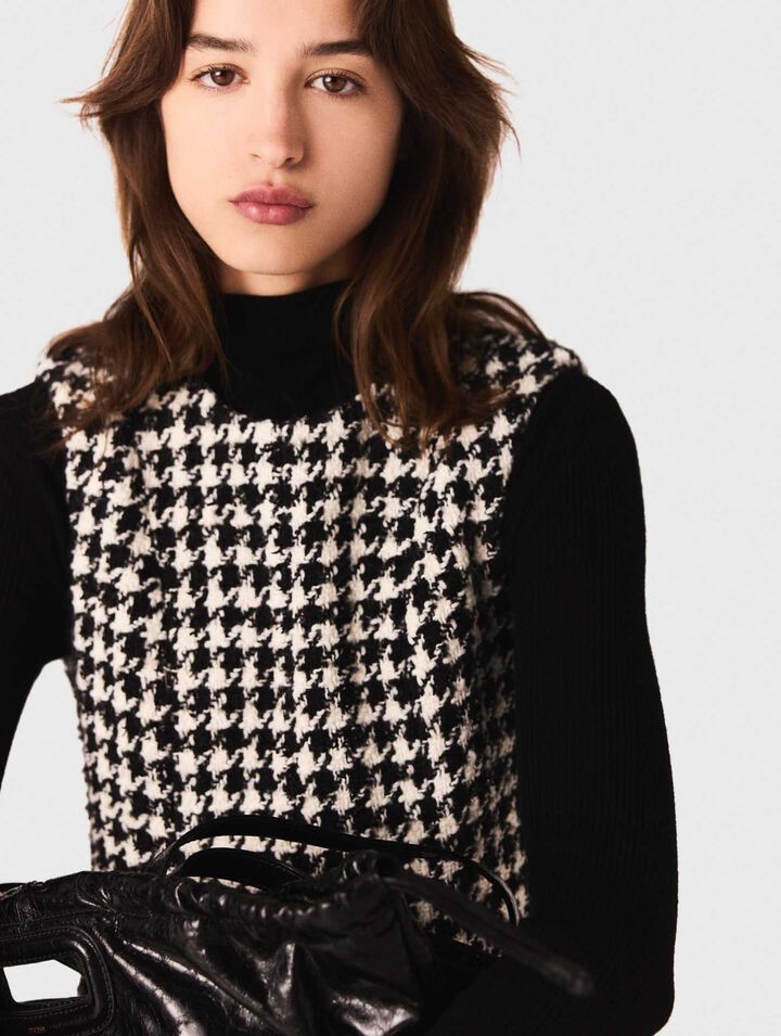 Vestido de tweed acampanado