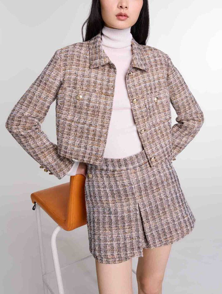 Pantal&oacute;n corto trampantojo de tweed