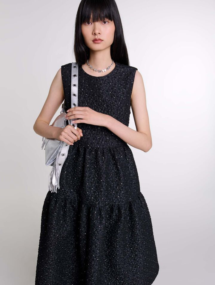 Vestido largo con strass