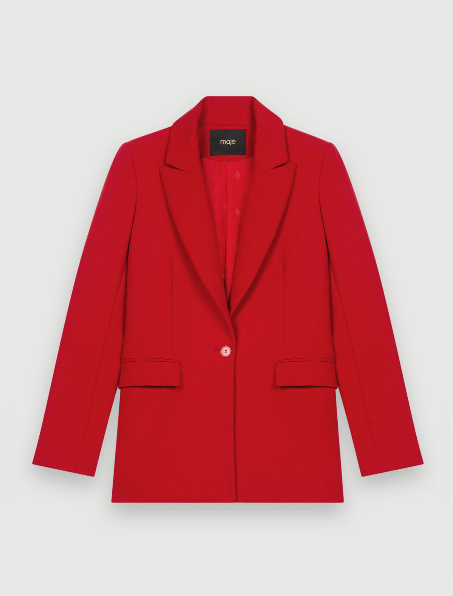 Traje de chaqueta rojo