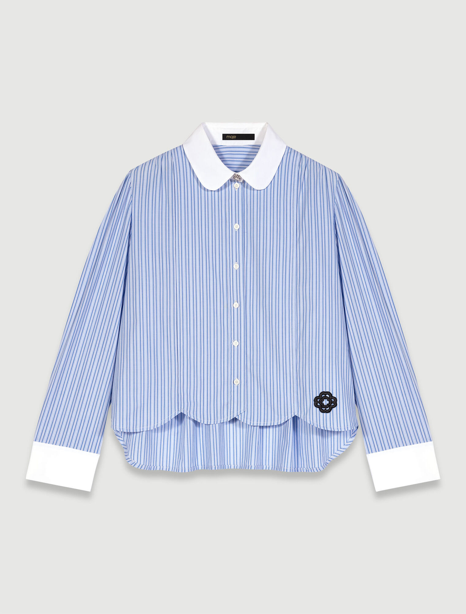 Camisa a rayas en contraste