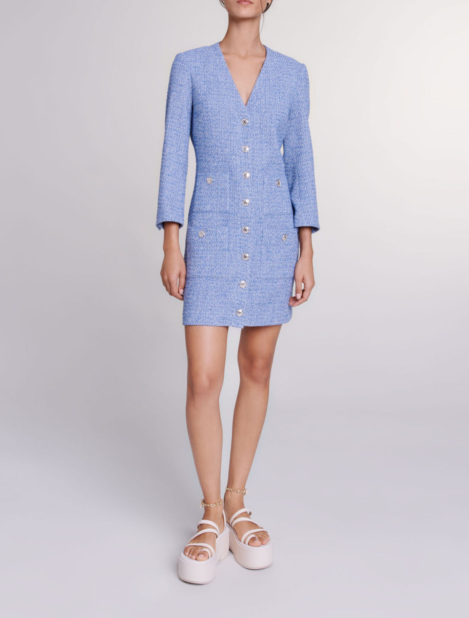 Vestido corto de tweed