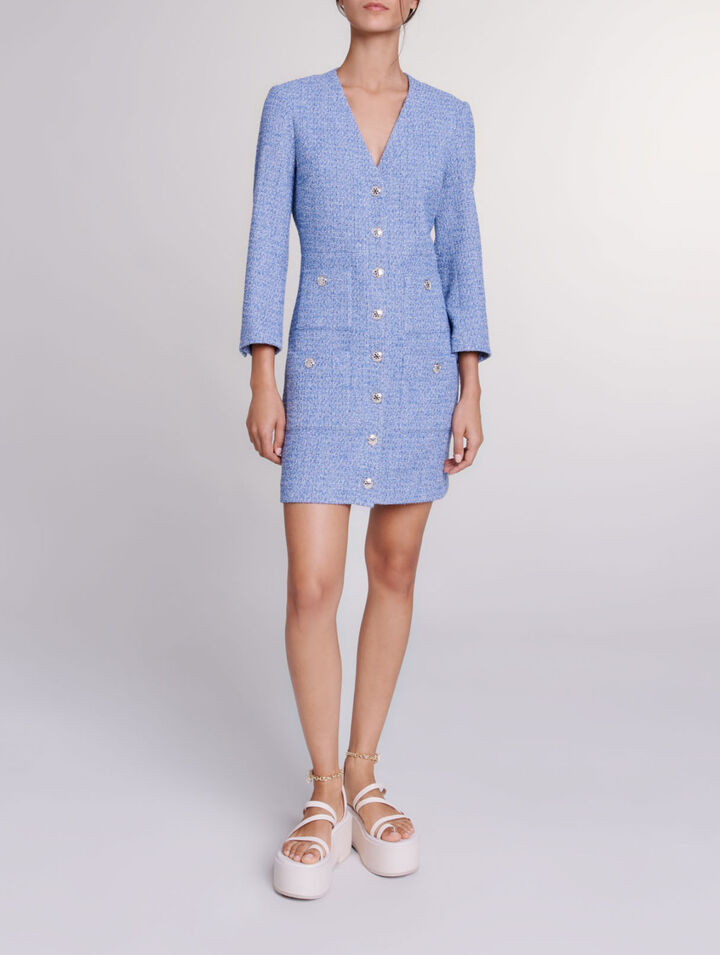Vestido corto de tweed