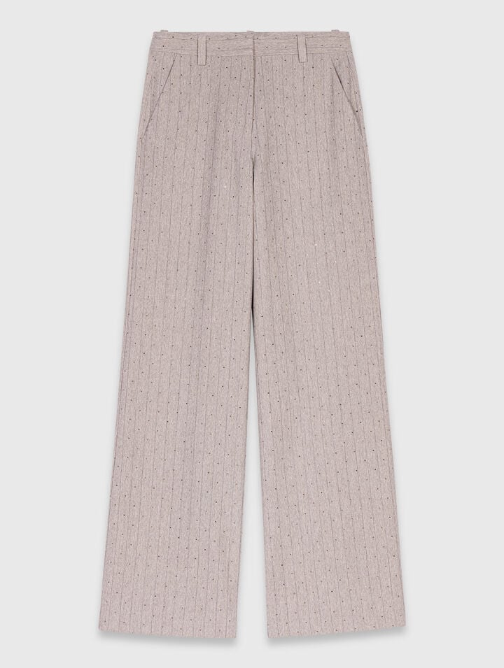 Pantalón de traje con strass