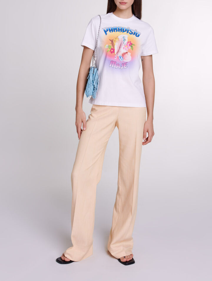 Camiseta con estampado Paradisio
