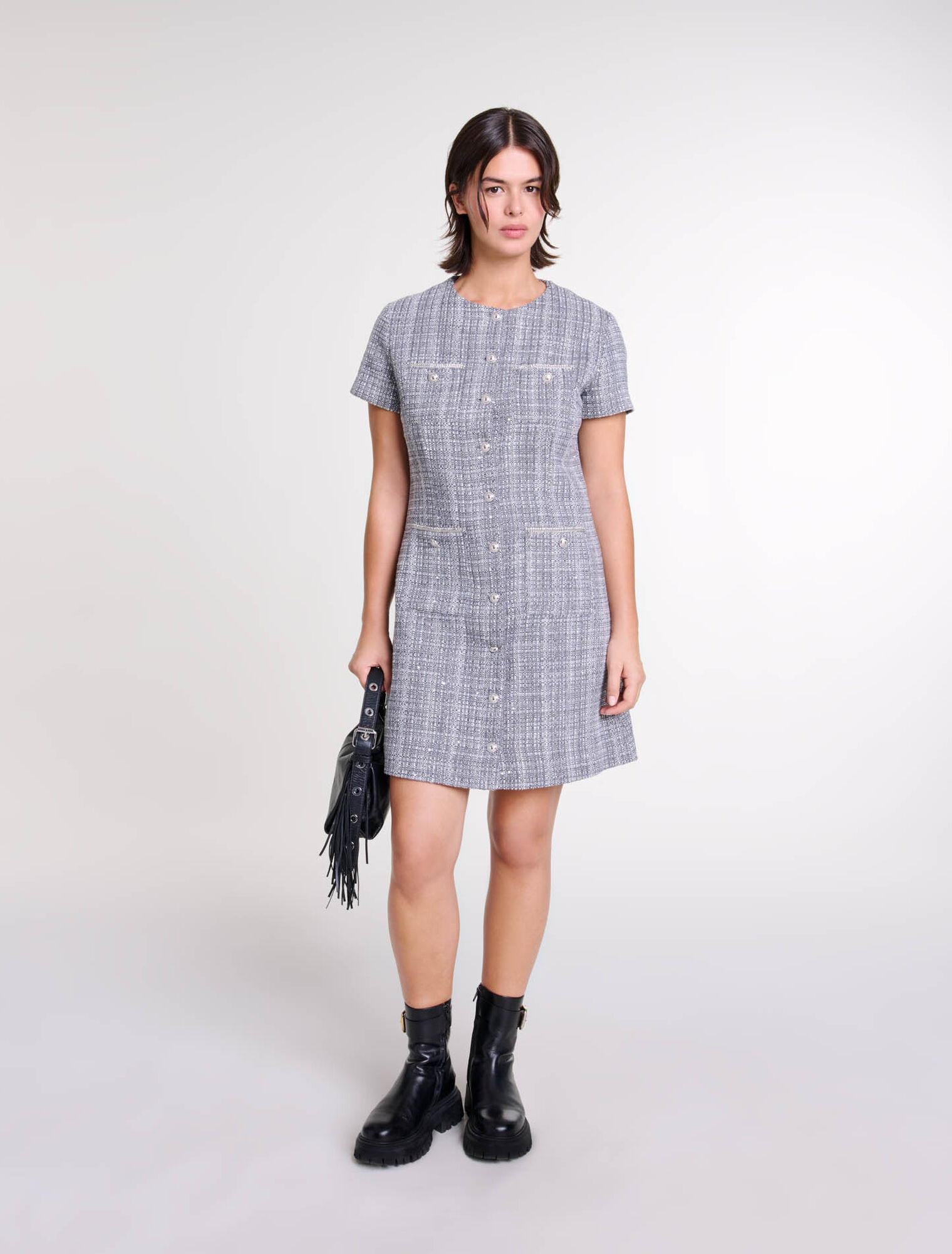 Vestido de tweed