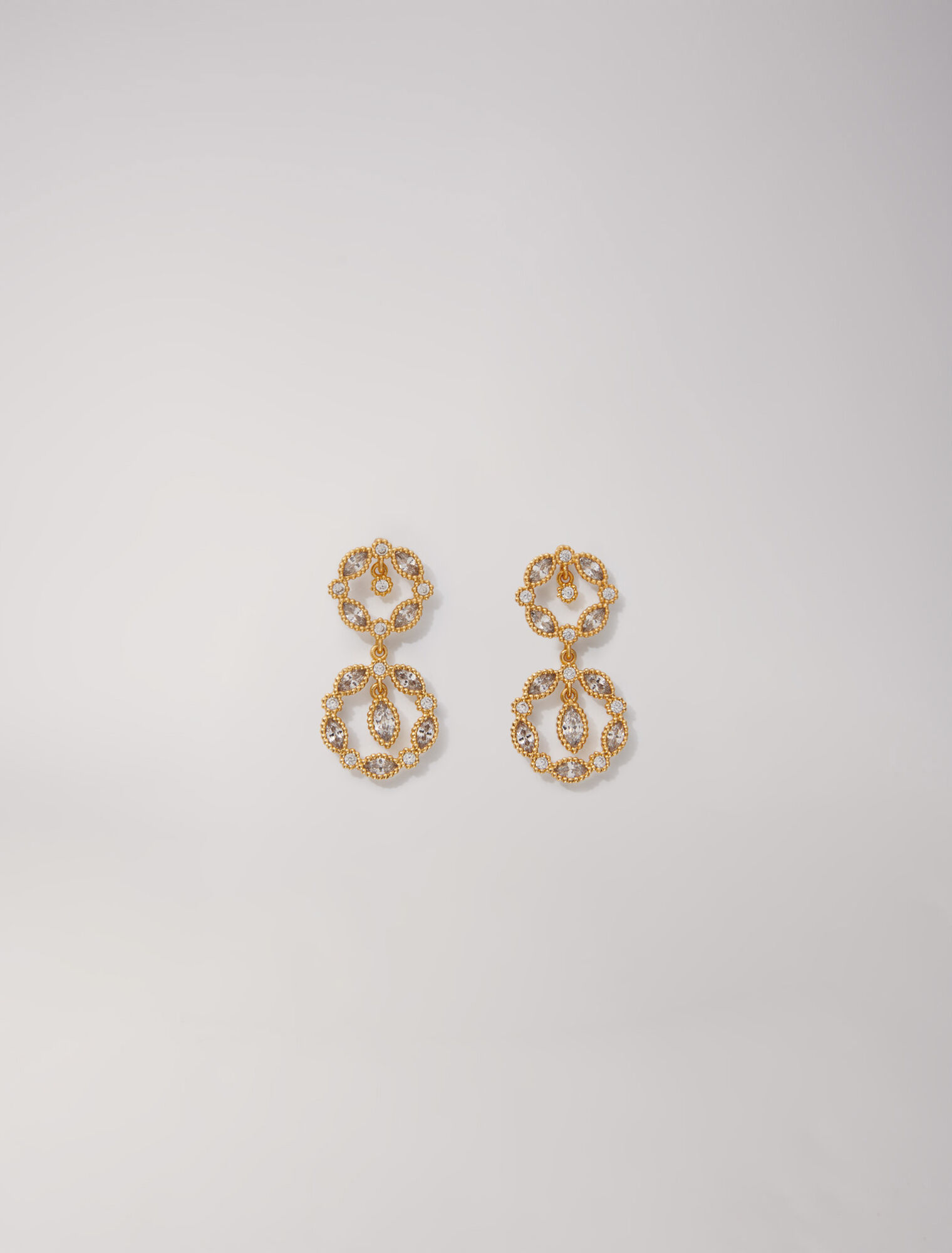 Pendientes largos con brillantes