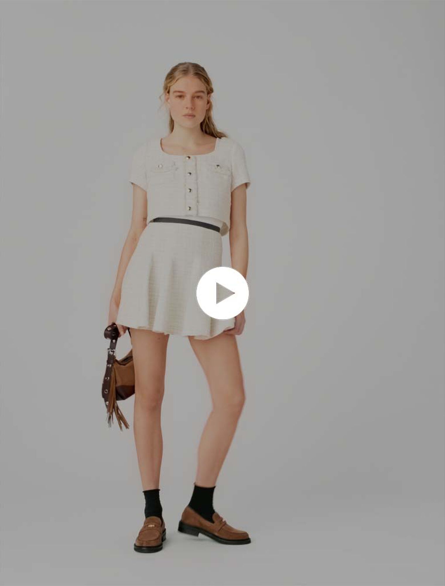 Vestido 2 en 1 de tweed