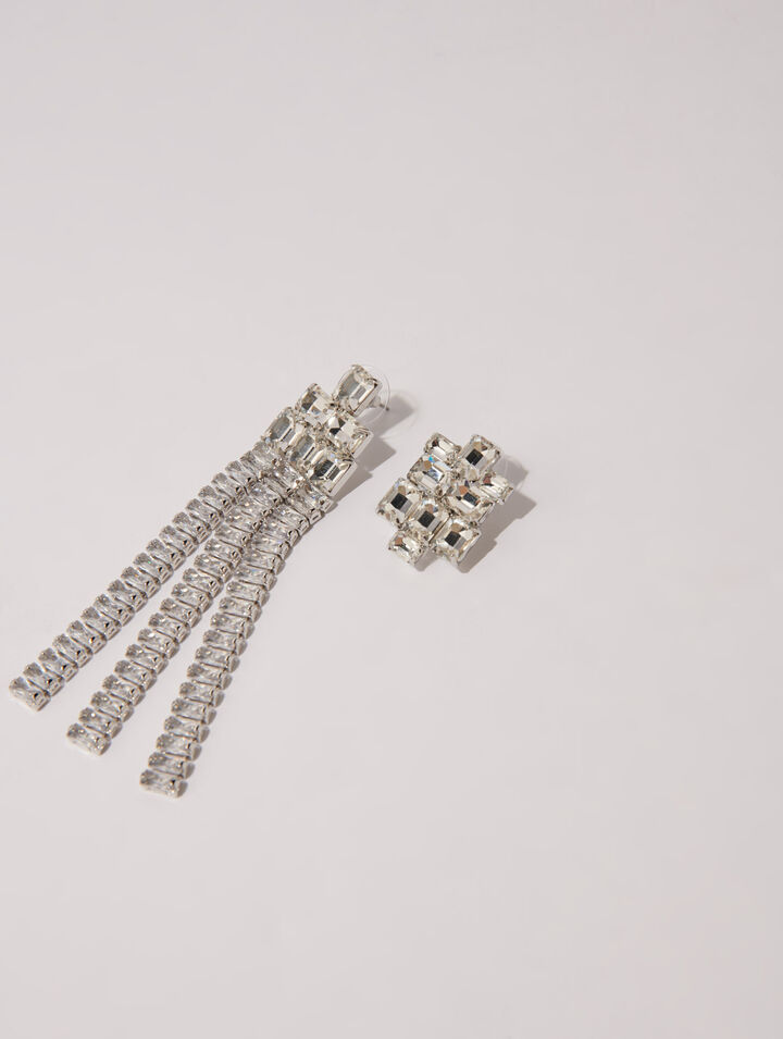 Pendientes de cascada con strass