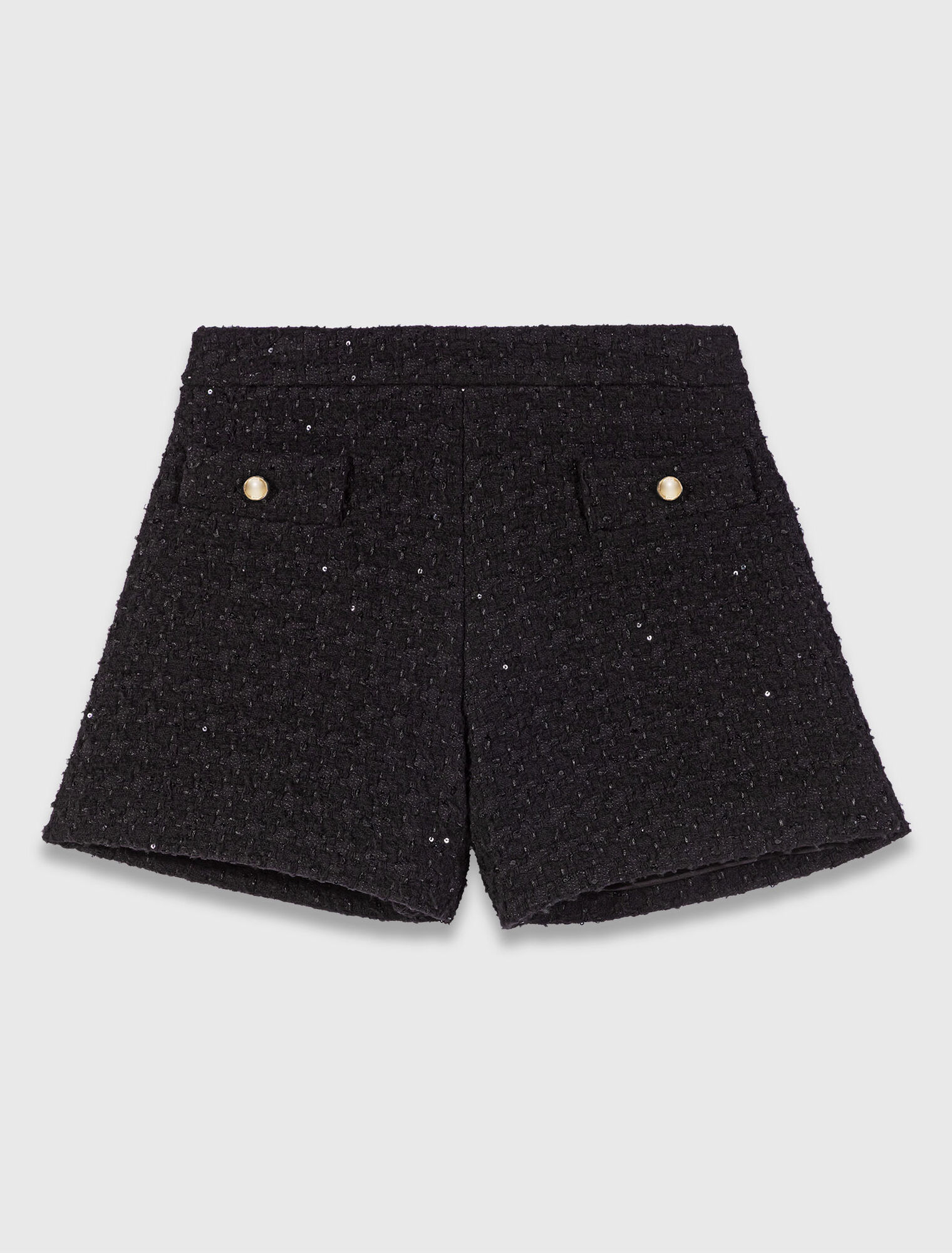 Short de tweed con pedrería