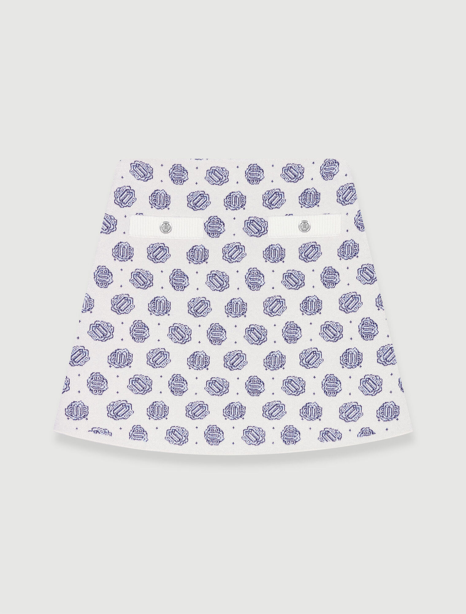 Falda de punto con monograma