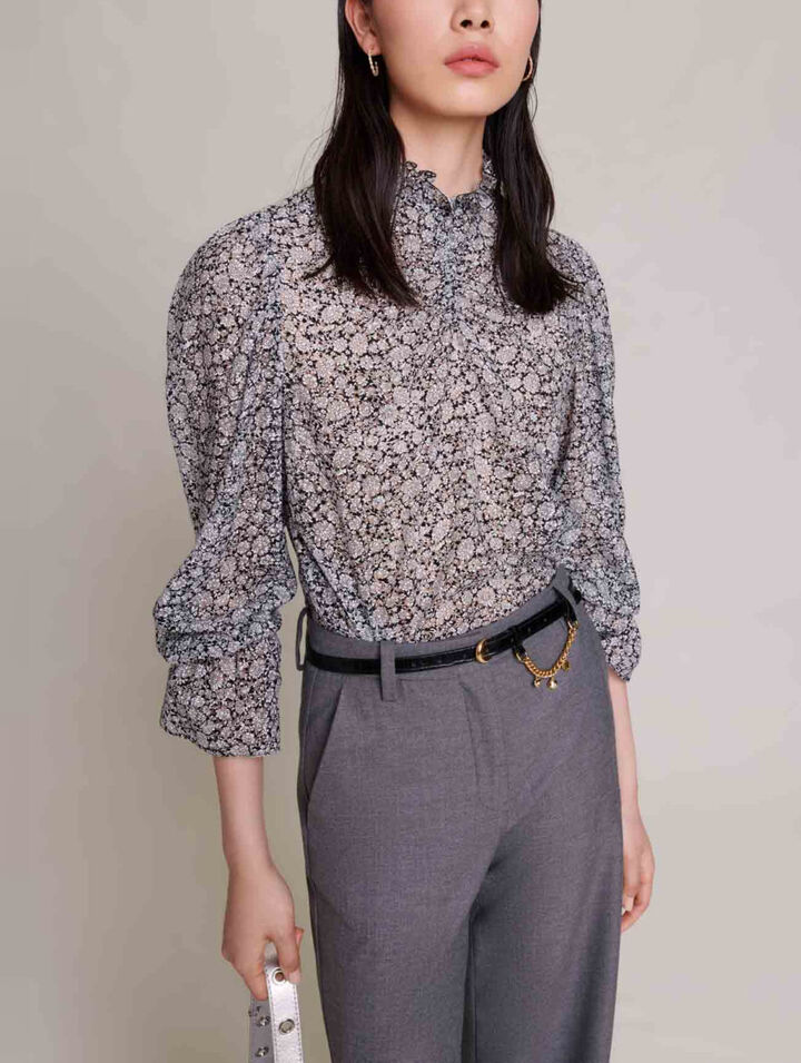 Blusa con estampado floral