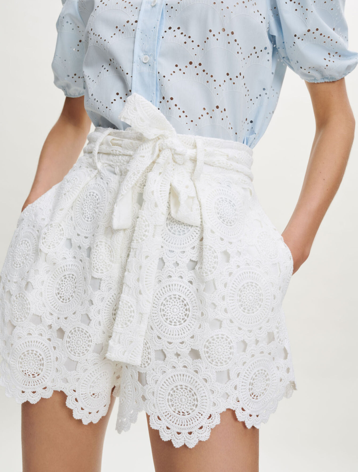 Short de guipur