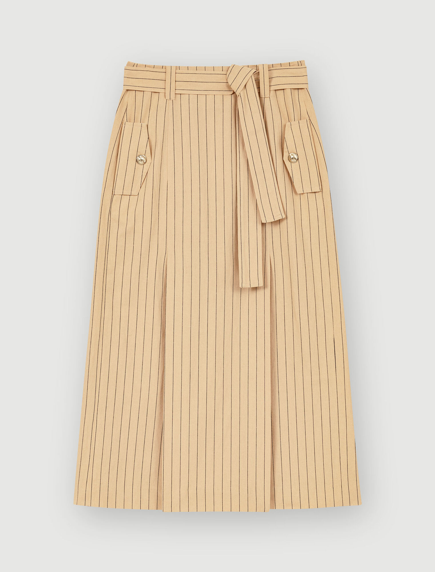 Falda midi de rayas