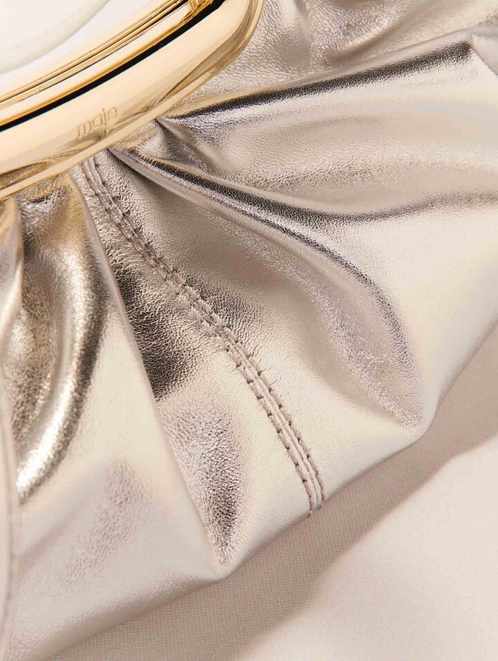 Clutch de piel metalizada