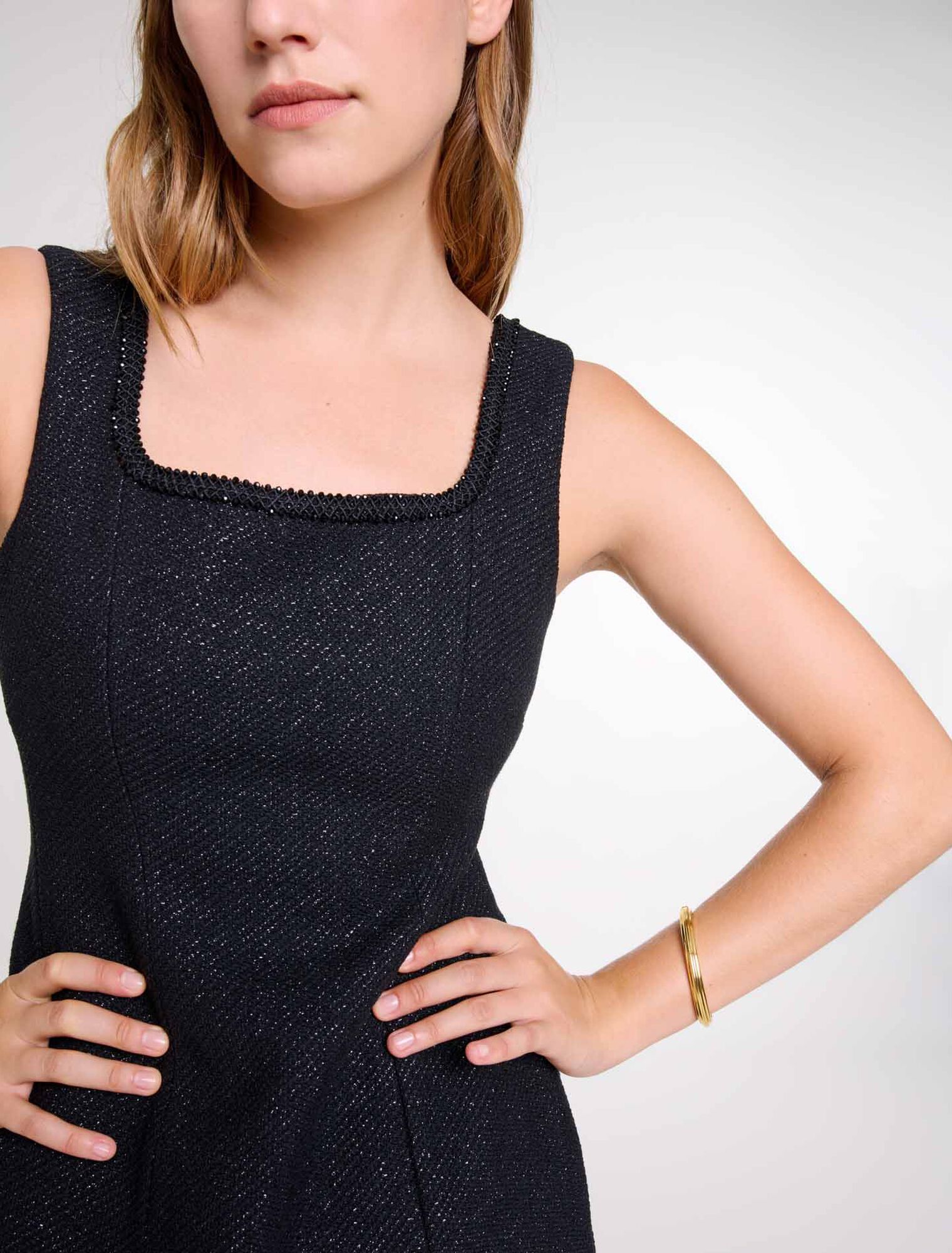 Vestido corto con strass