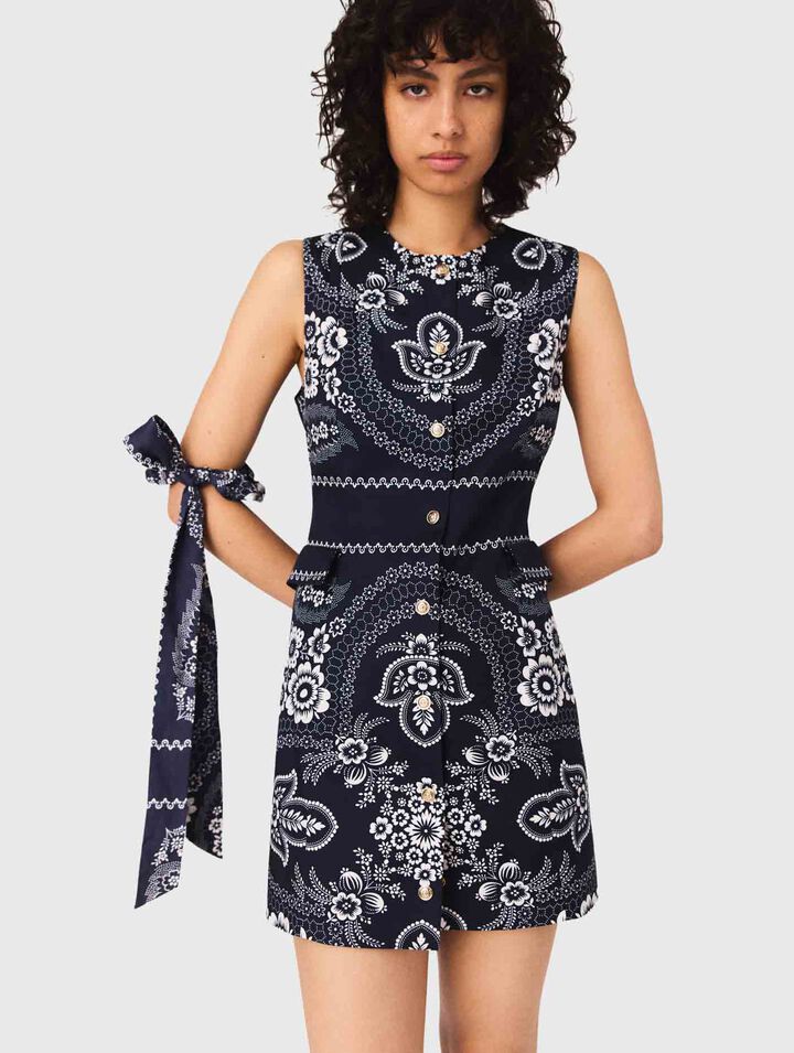 Vestido recto estampado