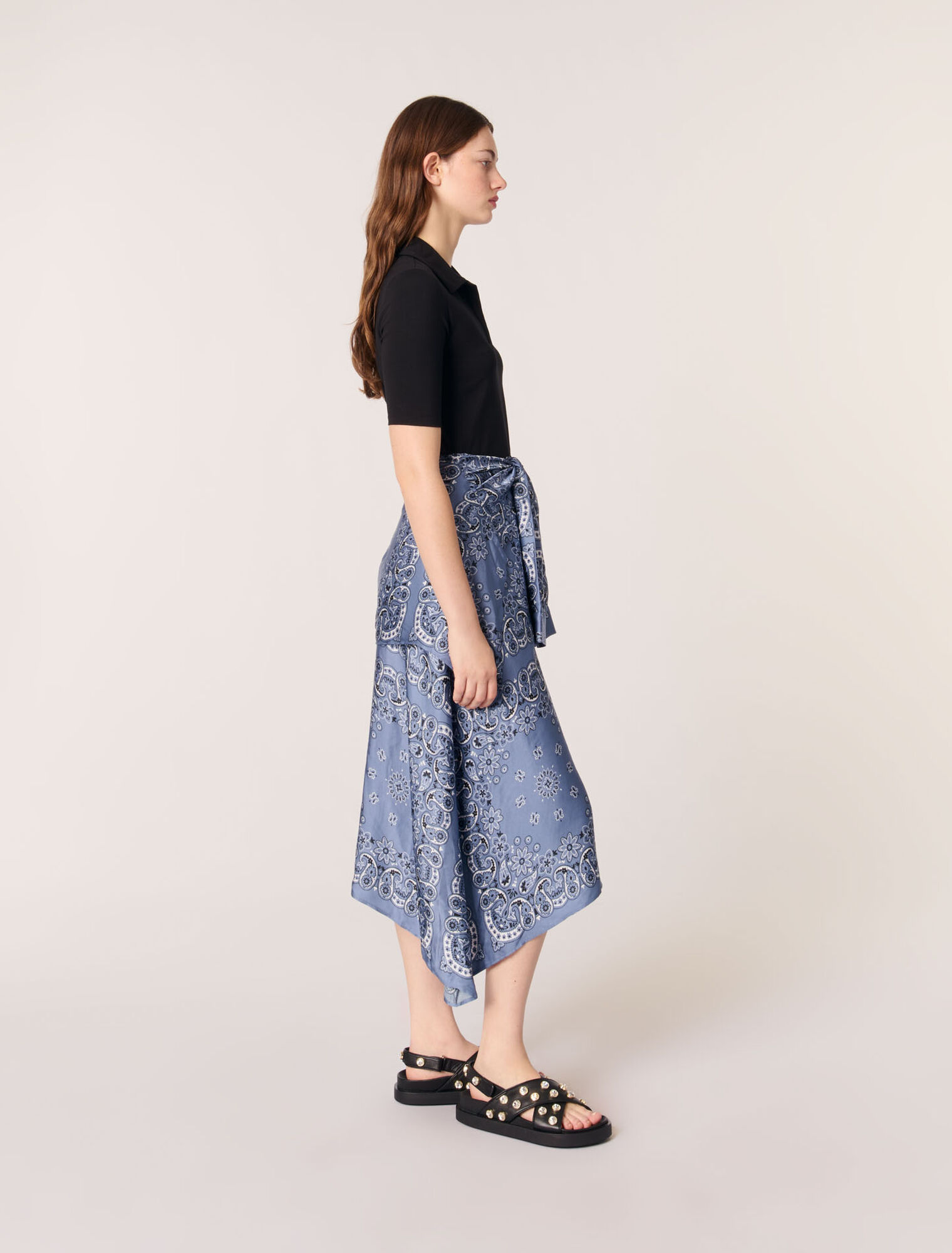 Vestido estampado trampantojo