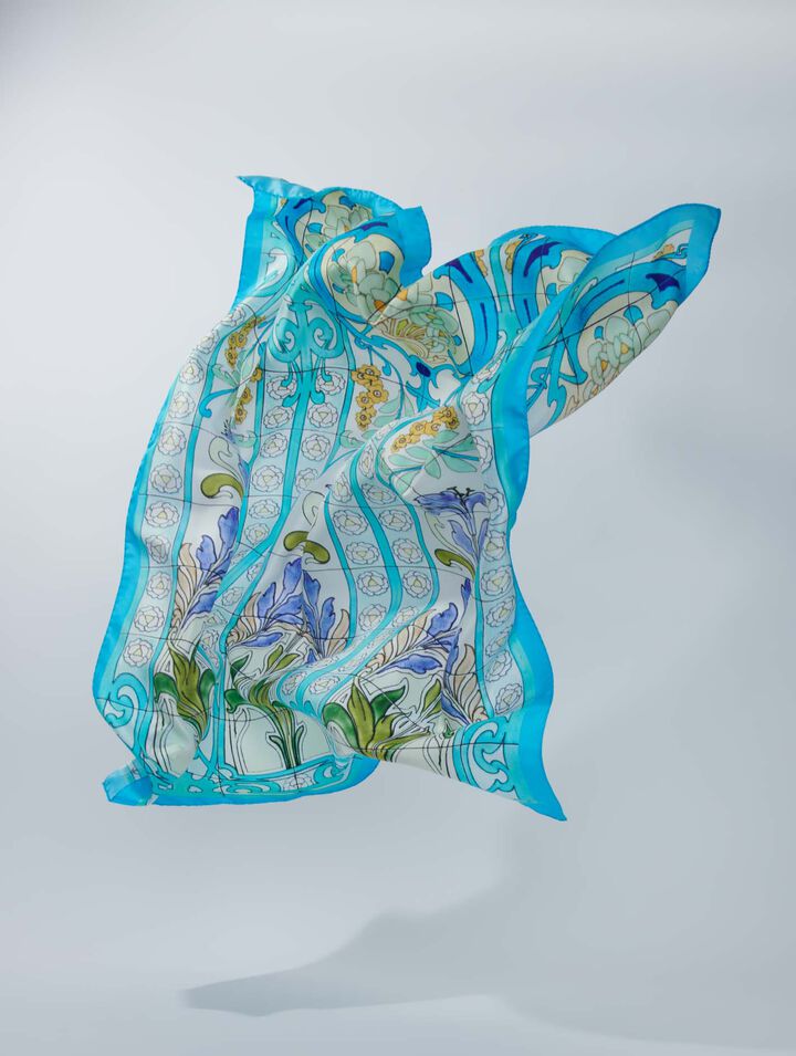 Pañuelo de seda estampado Mozaïque