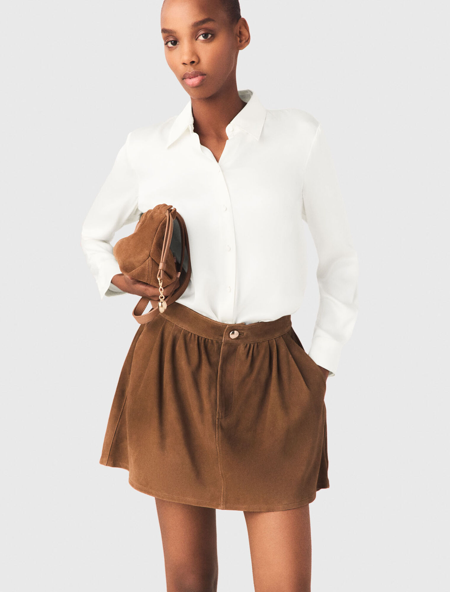 Camisa blanca de seda