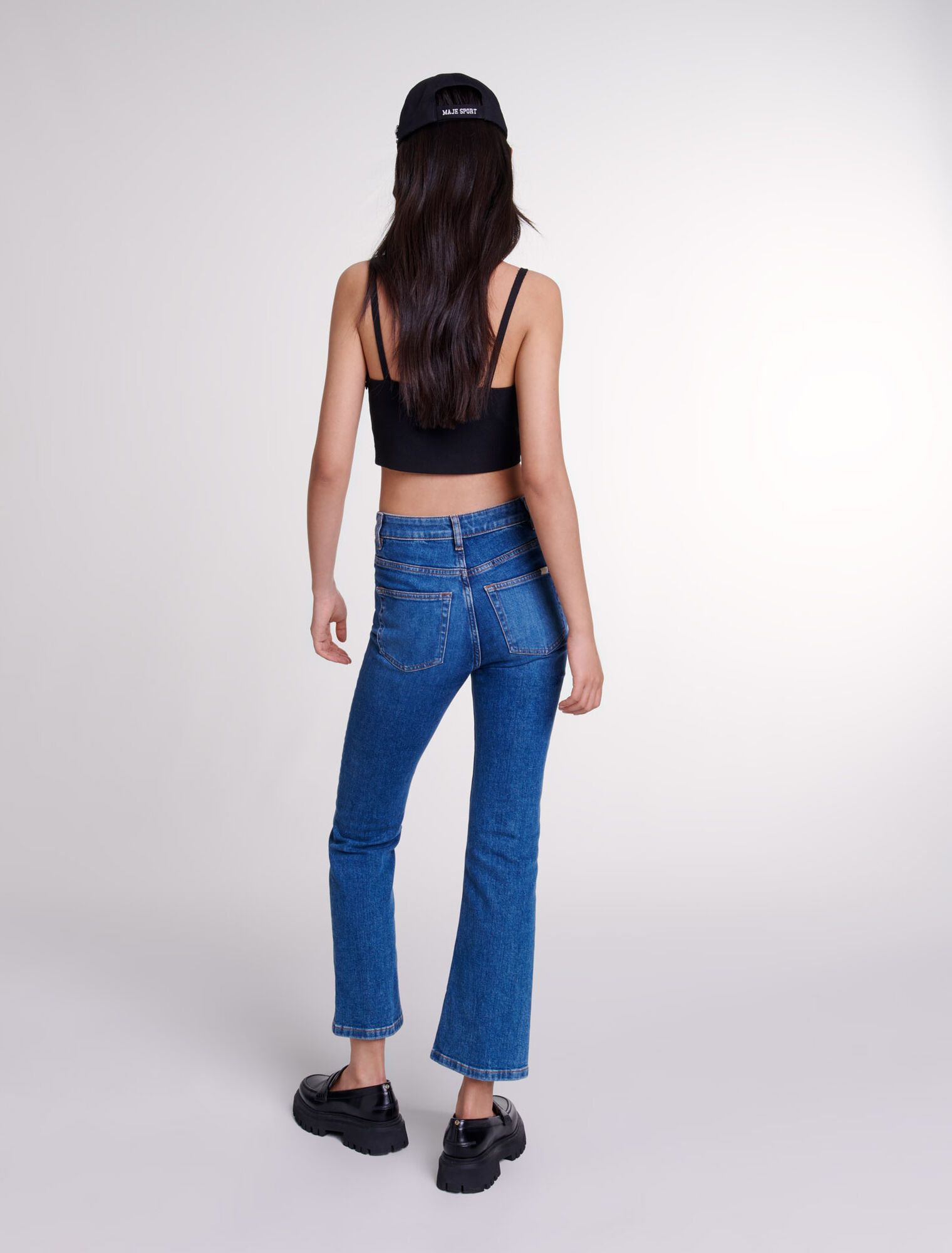 Crop top con strass
