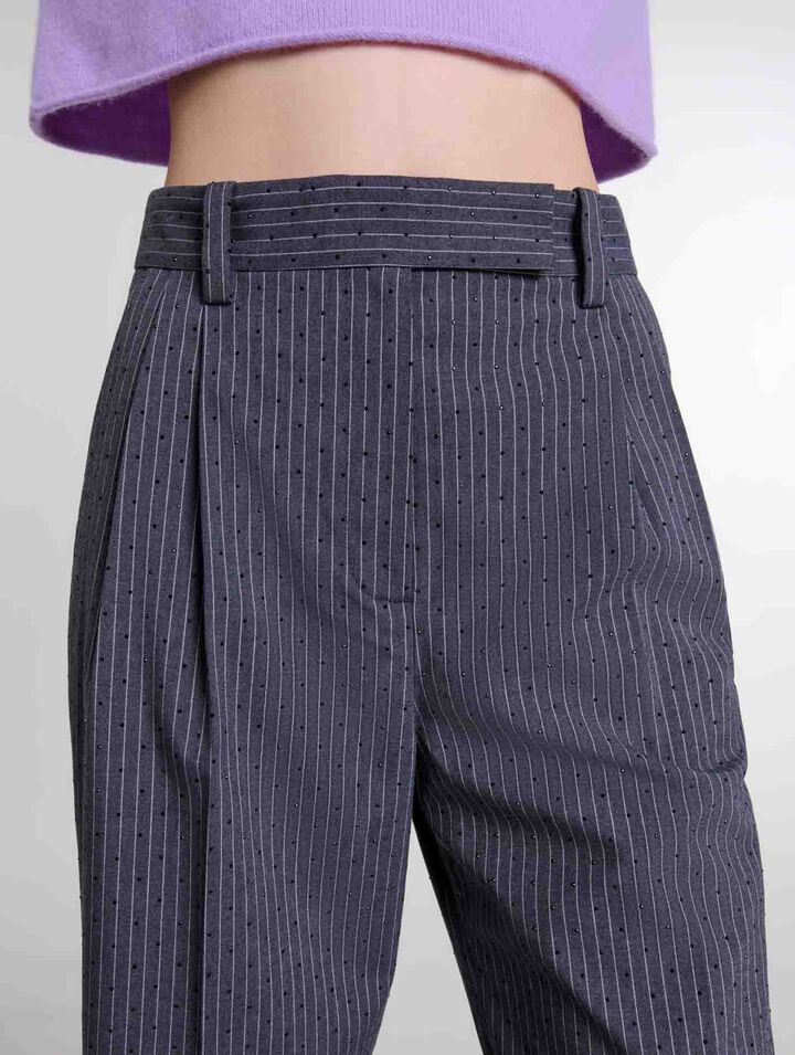 Pantalón de traje con strass