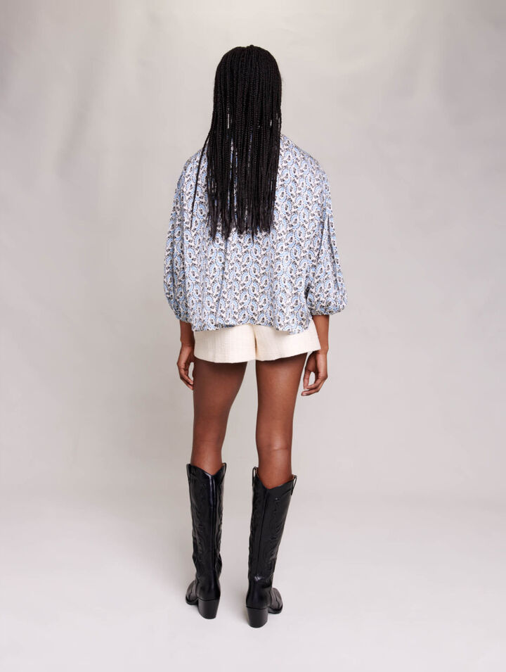 Blusa ancha satinada
