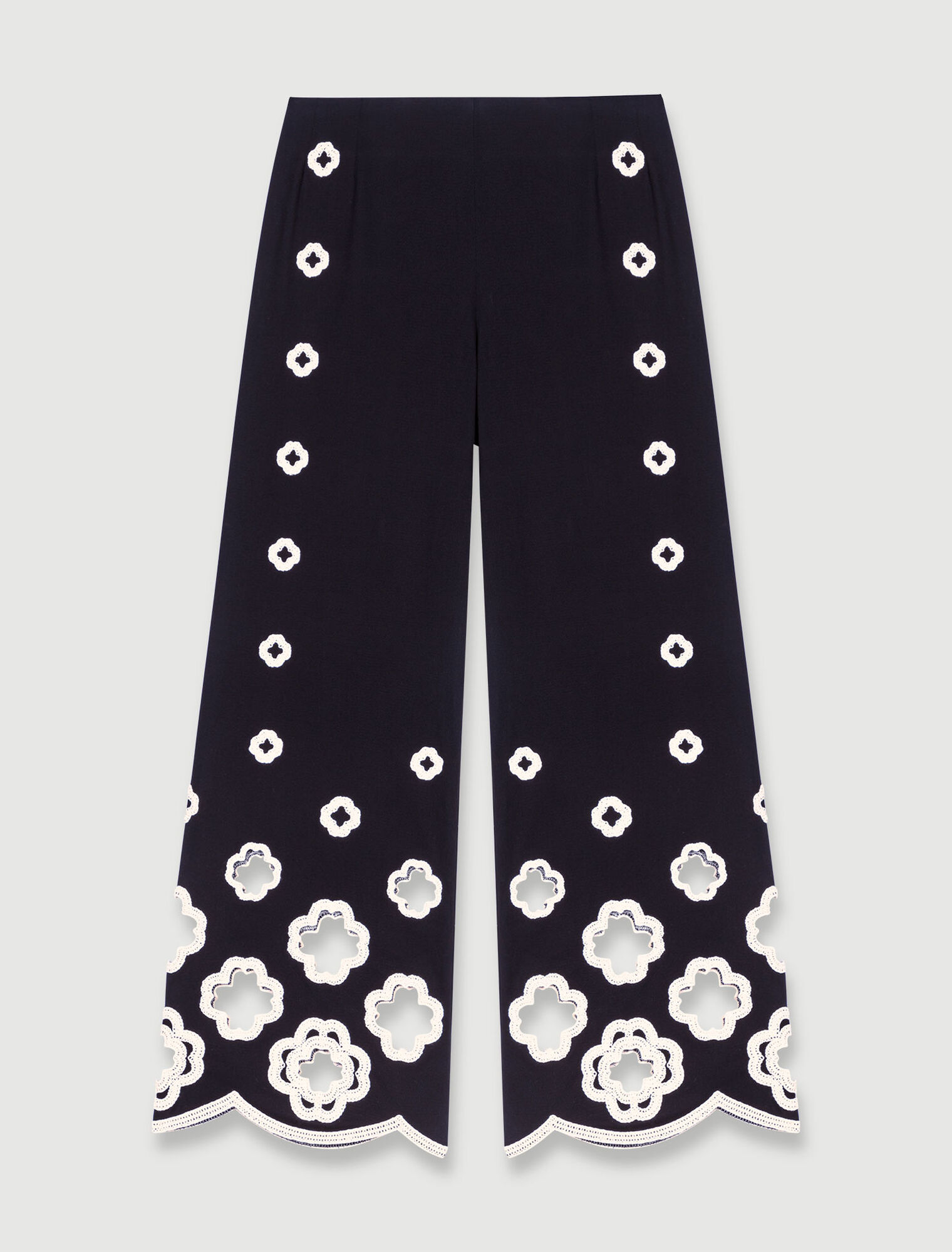 Pantalón ancho de ganchillo