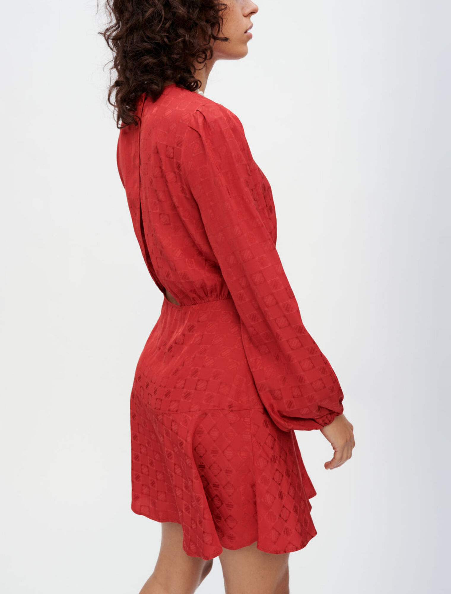 Vestido de jacquard de viscosa Clover