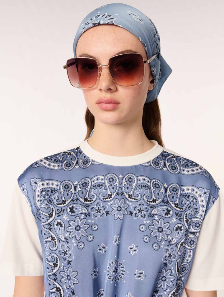 Camiseta anudada con estampado