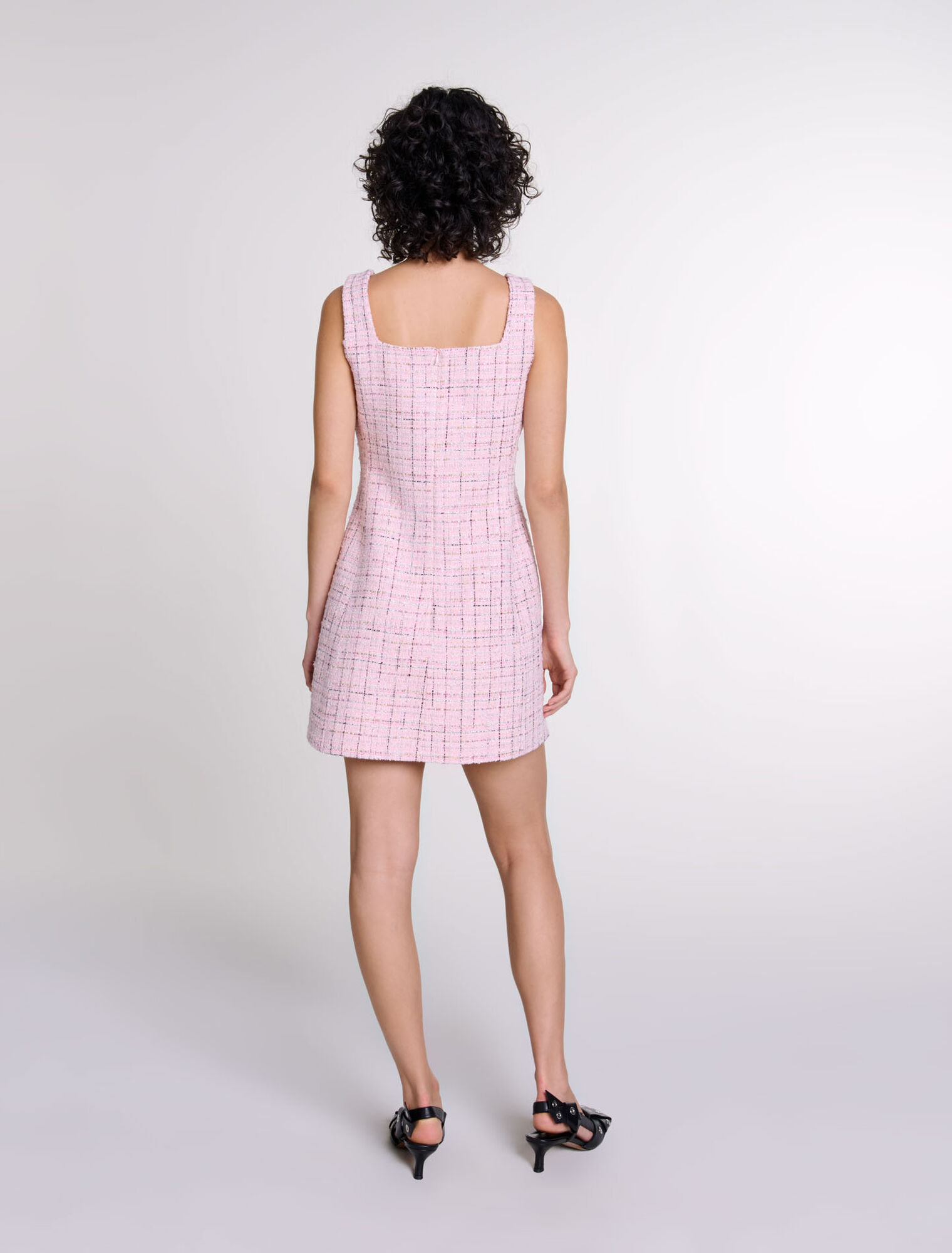 Vestido sin mangas de tweed