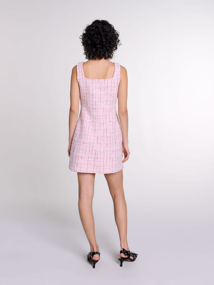 Vestido sin mangas de tweed
