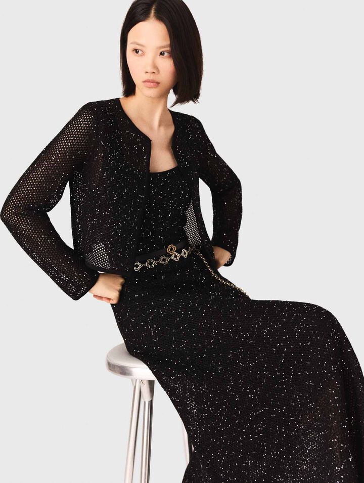 Cárdigan de punto con strass