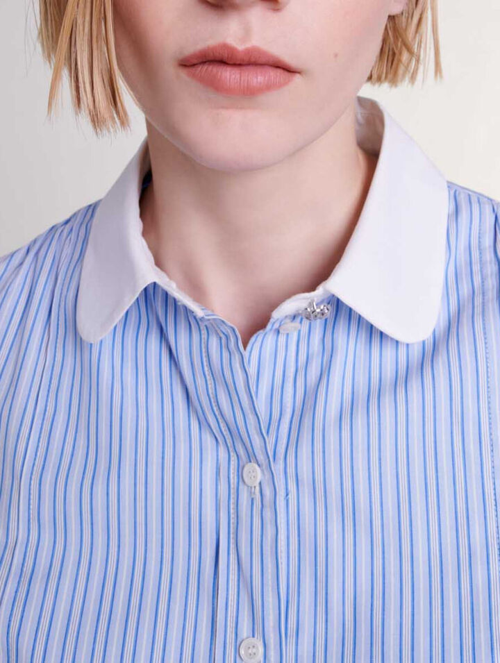 Camisa a rayas en contraste
