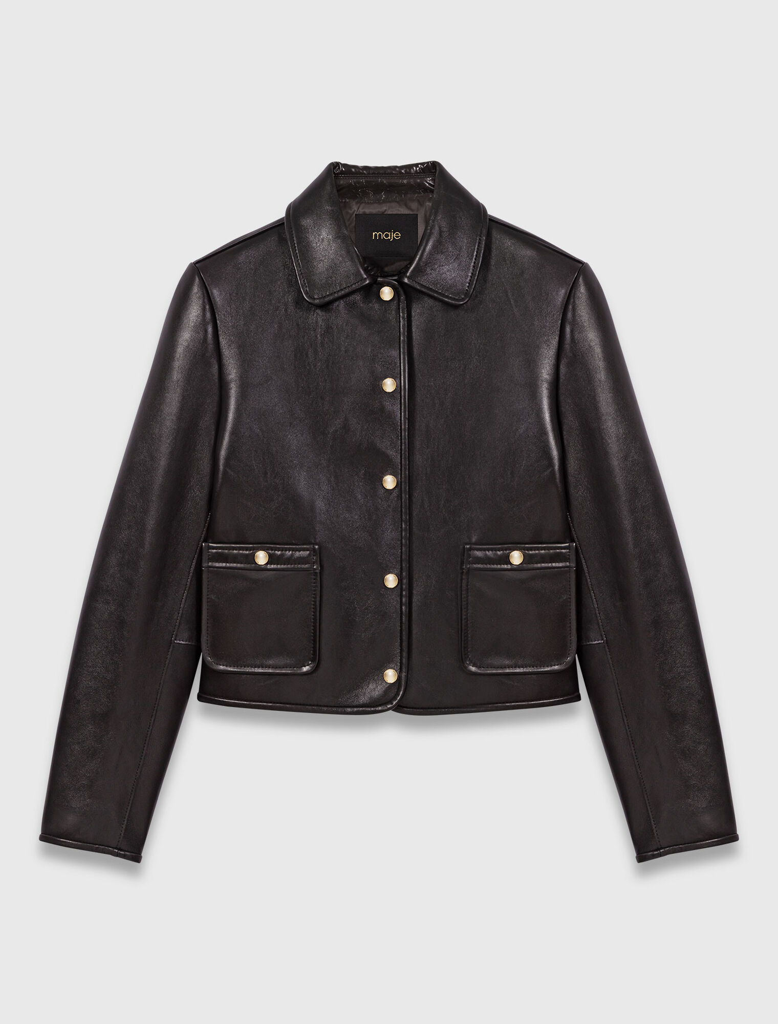 Chaqueta corta de piel