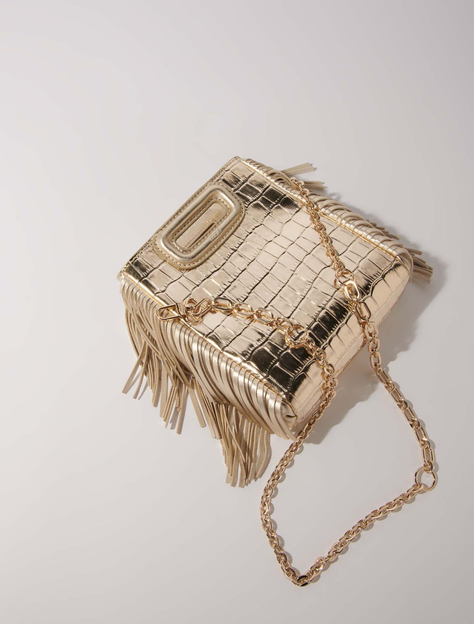 Bolso M Mini de piel de cocodrilo