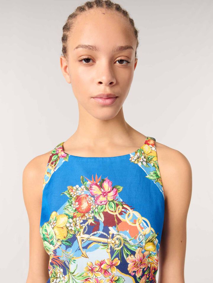 Vestido recto estampado