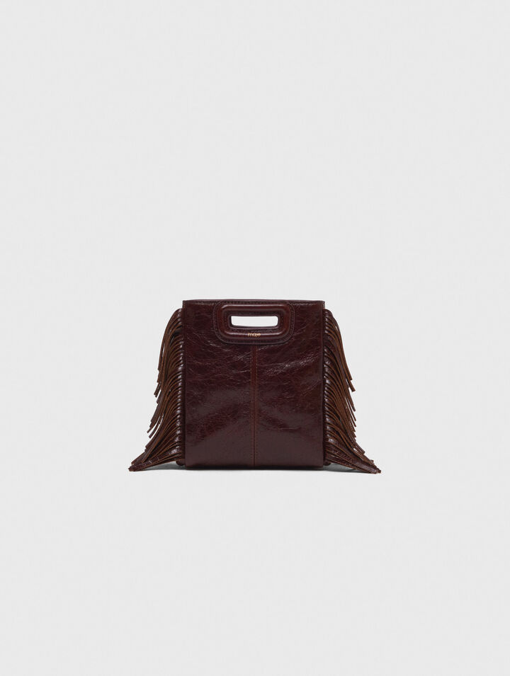 Bolso M mini de cuero agrietado