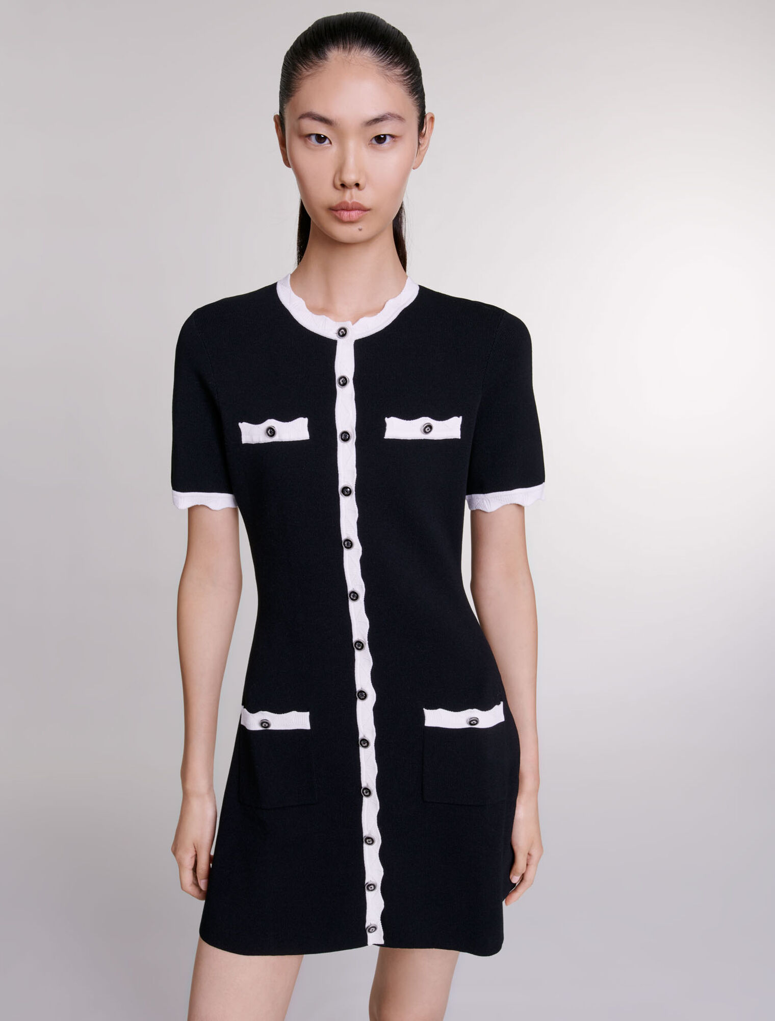 Vestido corto de punto