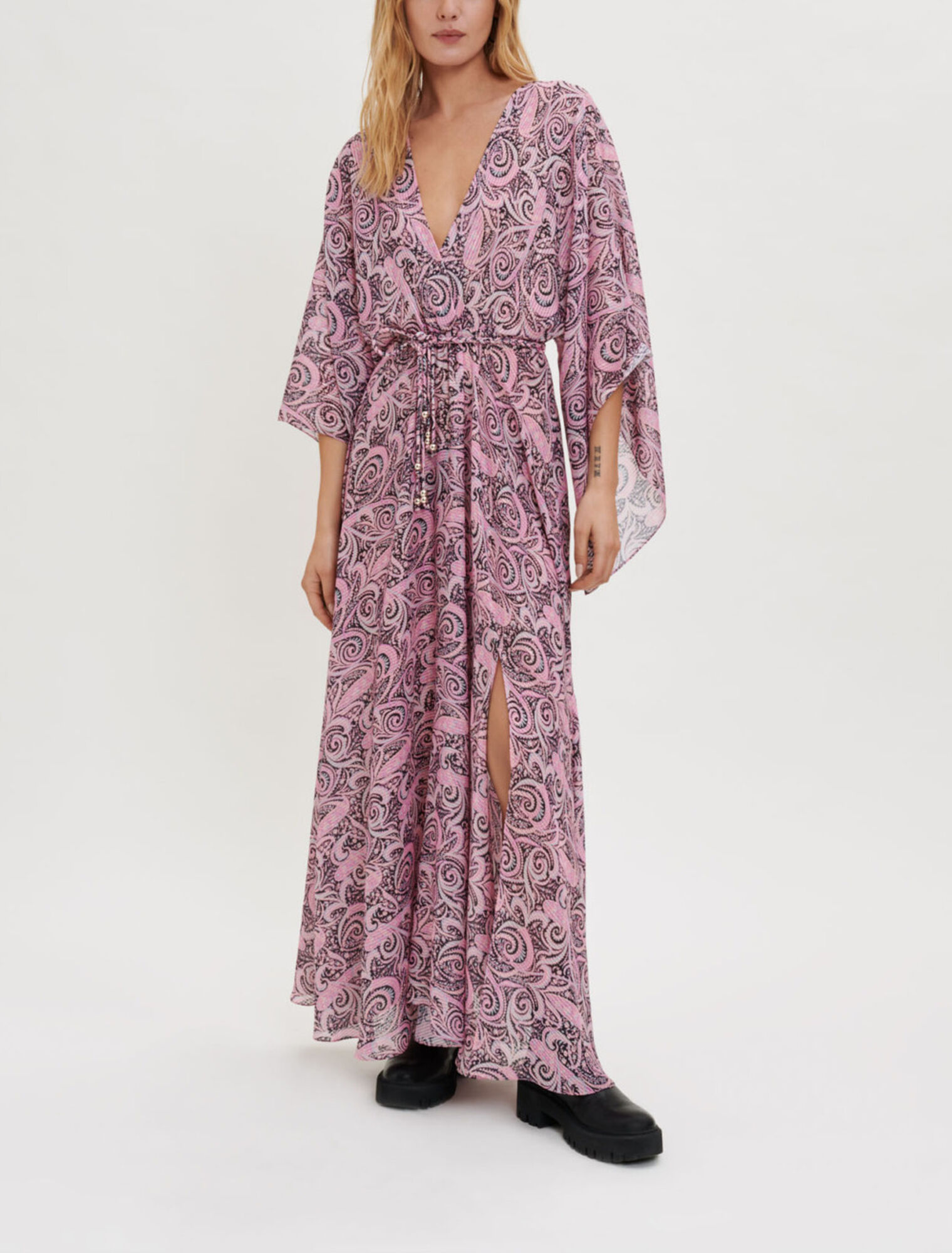 Vestido pañuelo con estampado paisley