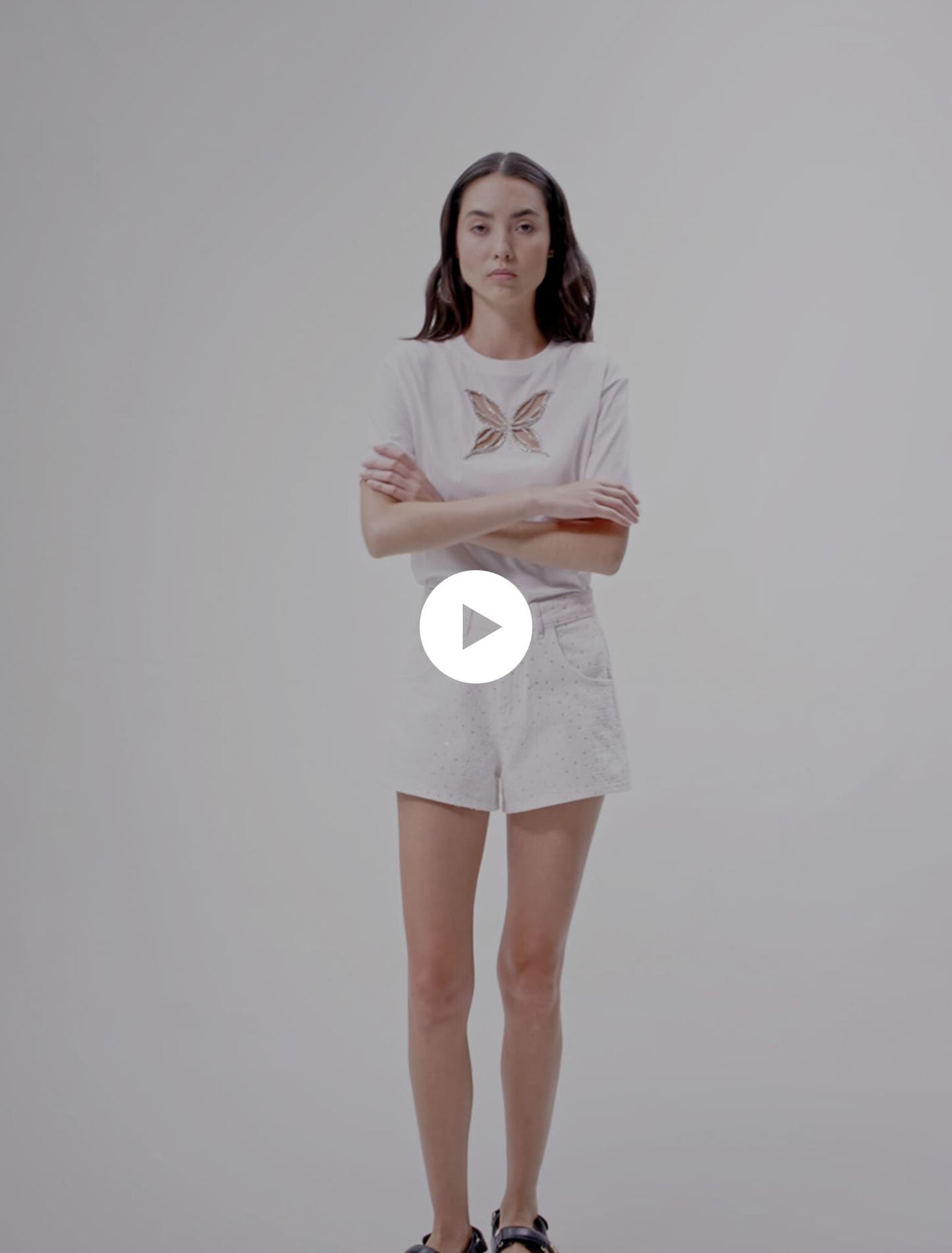 Pantalón corto vaquero brillantes
