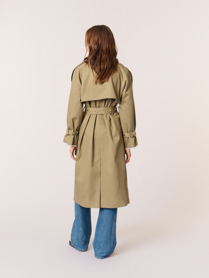 Trench clavos y cuello desmontable