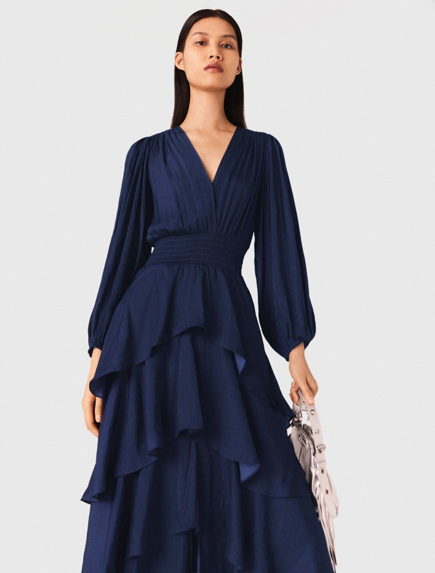Vestido largo con volantes