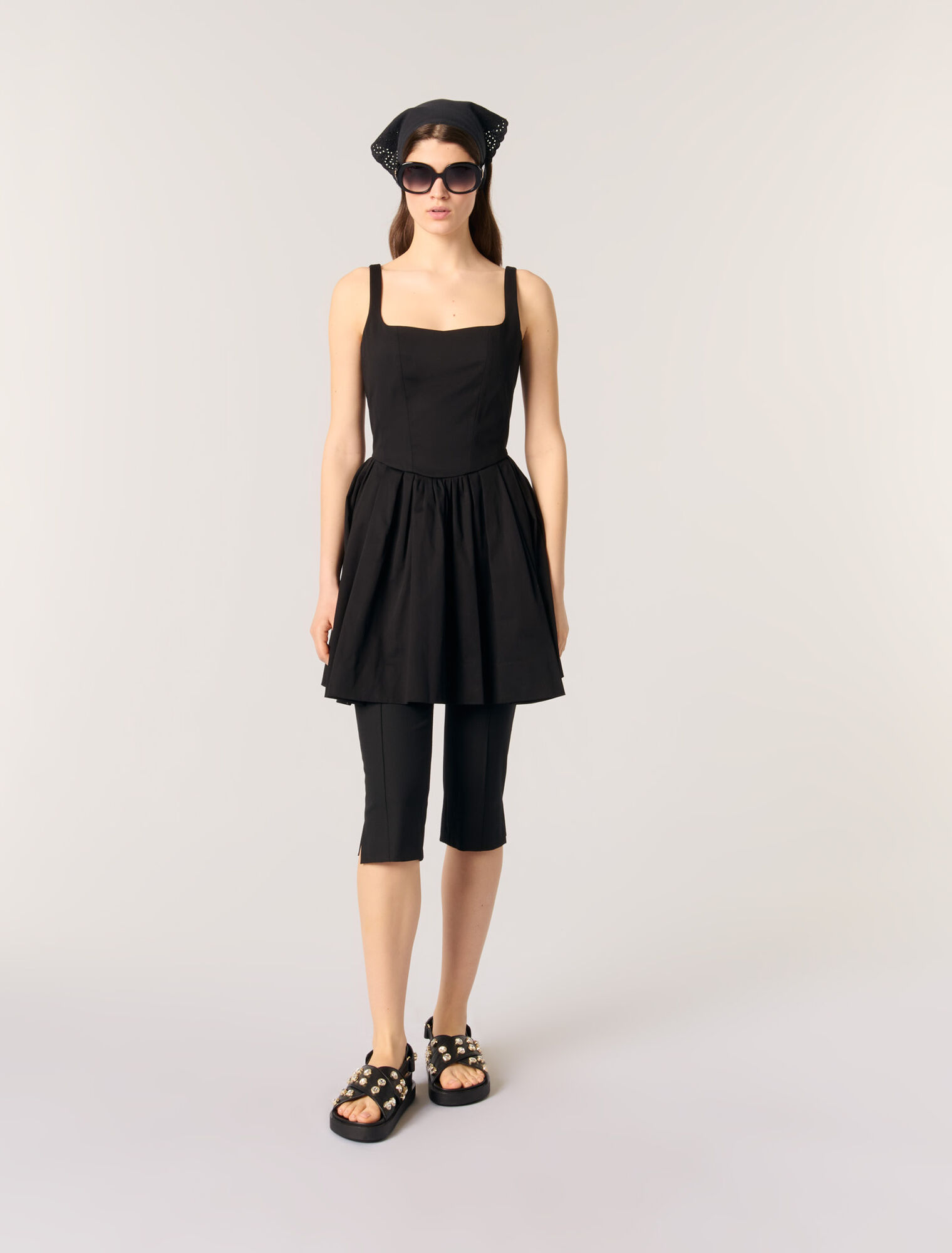 Vestido corto de algodón