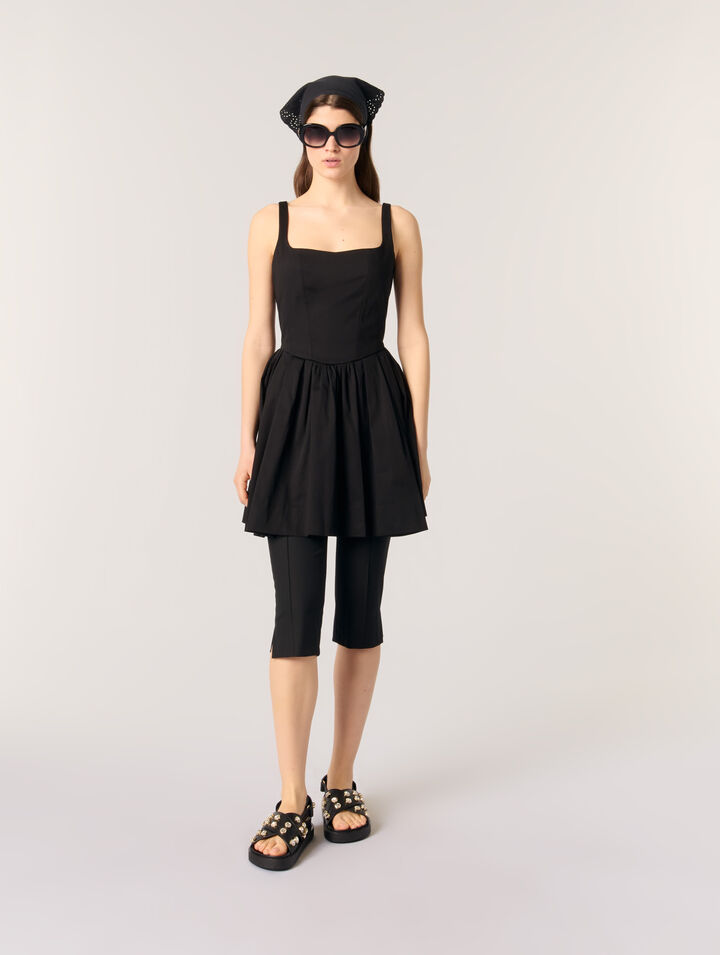 Vestido corto de algodón
