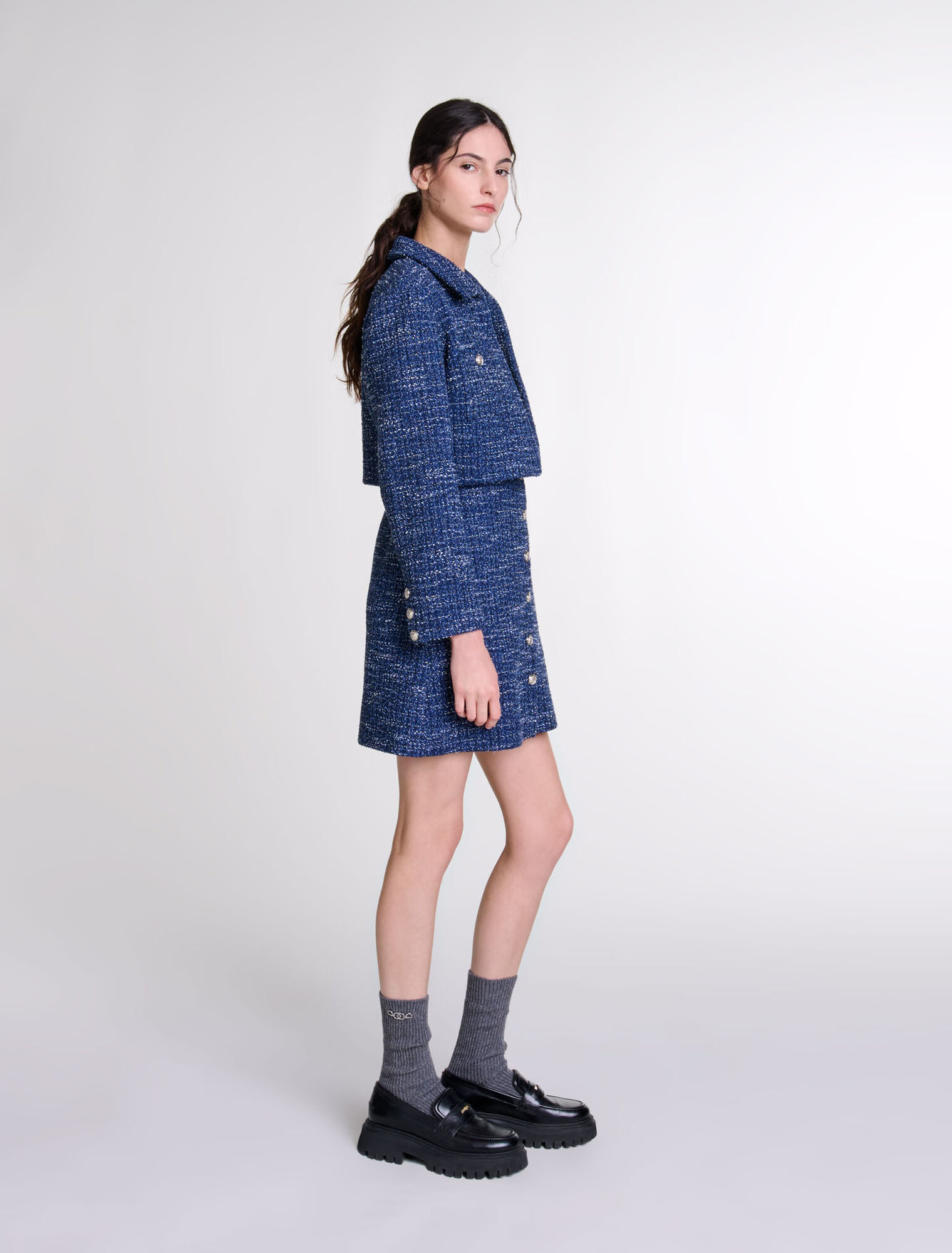 Vestido 2 en 1 de tweed